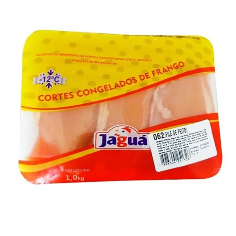 Filé de Peito de Frango Jaguá Bandeja Congelado 1Kg