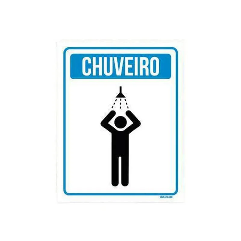 Placa Sinalização Higiene Chuveiro 27x35
