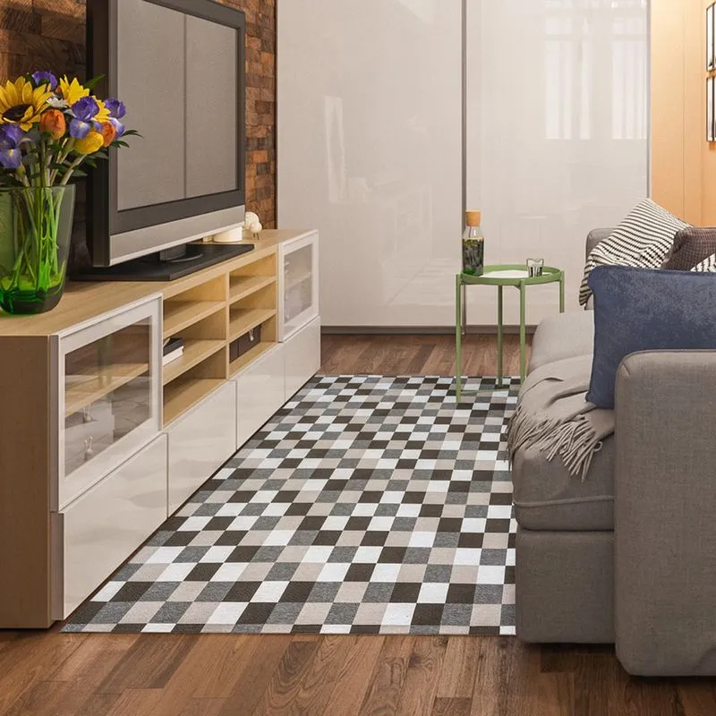 Tapete em Tecido Jacquard com Antiderrapante Látex 2,00 m x 3,00 m - Pixel Caramelo