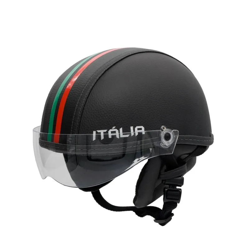 Capacete Coquinho Br 101 Italia Preto Vision Cristal Pp