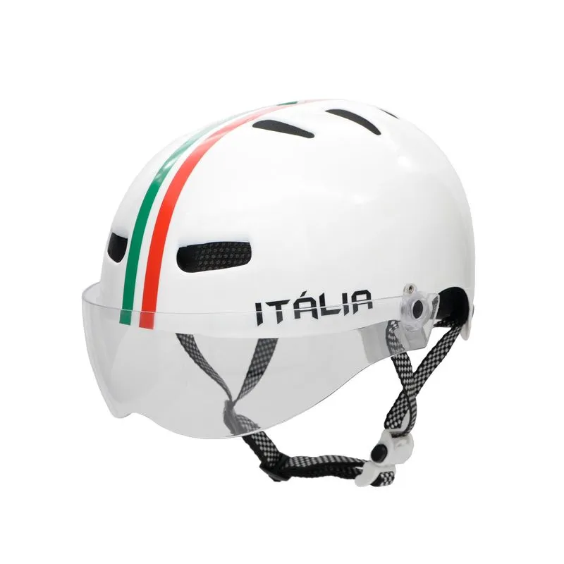 Capacete Br 101 Urbano Italia Branco Vision Cristal Gg