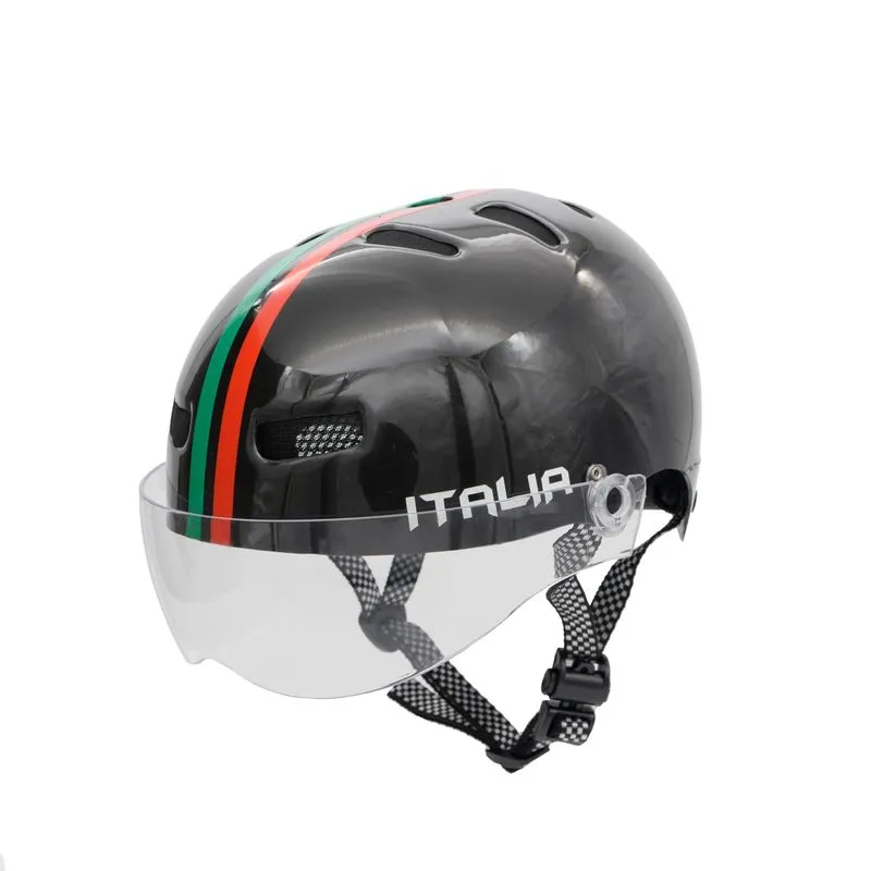Capacete Br 101 Urbano Italia Preto Vision Cristal Pp