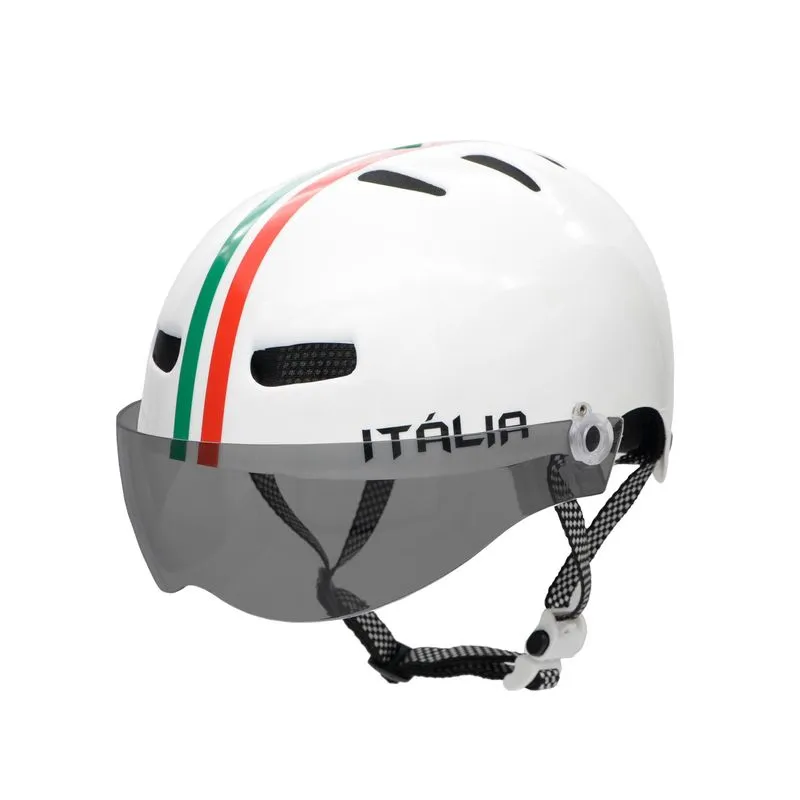 Capacete Br 101 Urbano Italia Branco Vision Fume Pp