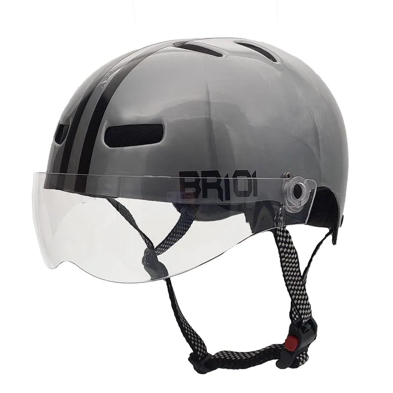 Capacete Br 101 Urbano Profissional Prata Vision Cristal P