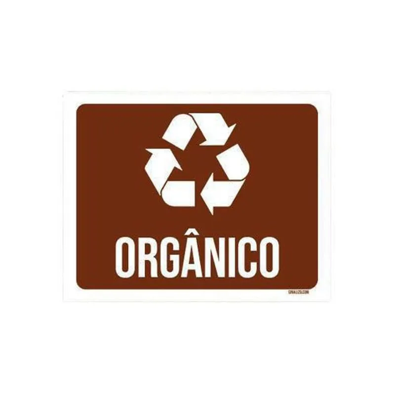 Placa Sinalização Reciclagem Orgânico 27x35