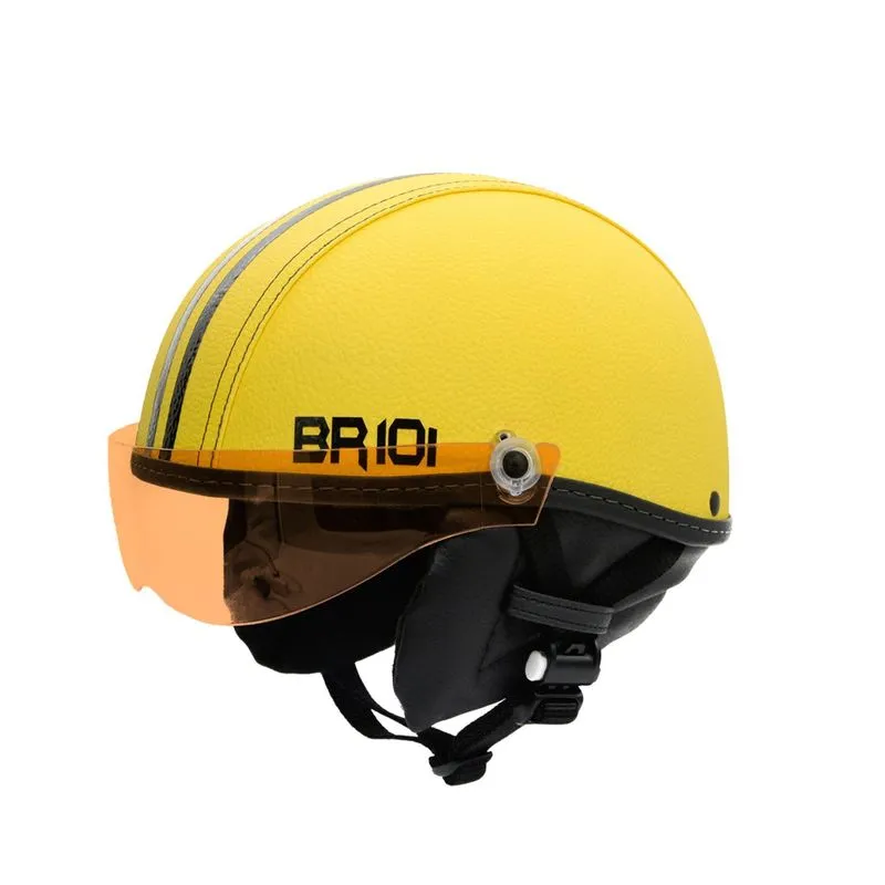 Capacete Bike/scooter Coquinho Br 101 Amarelo Vision G