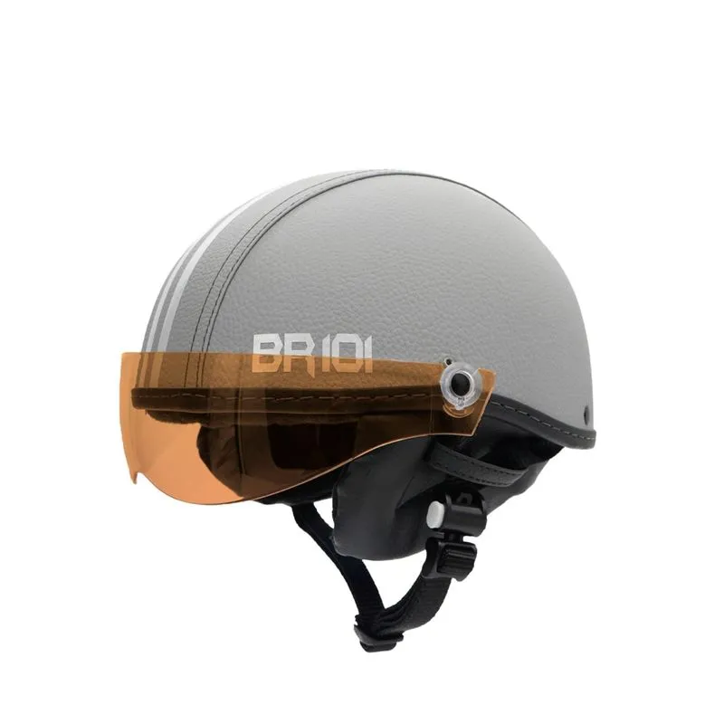 Capacete Bike/scooter Coquinho Br 101 Cinza Vision Pp