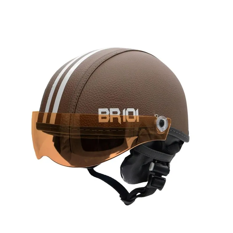 Capacete Bike/scooter Coquinho Br 101 Marrom Vision P