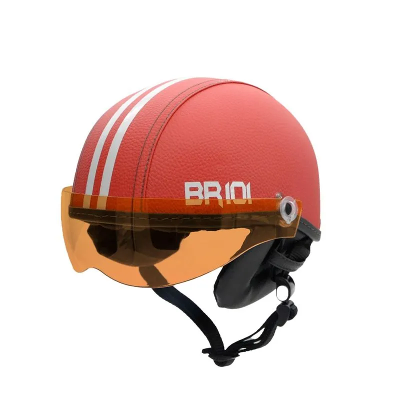 Capacete Coquinho Br 101 Vermelho Vision Laranja P