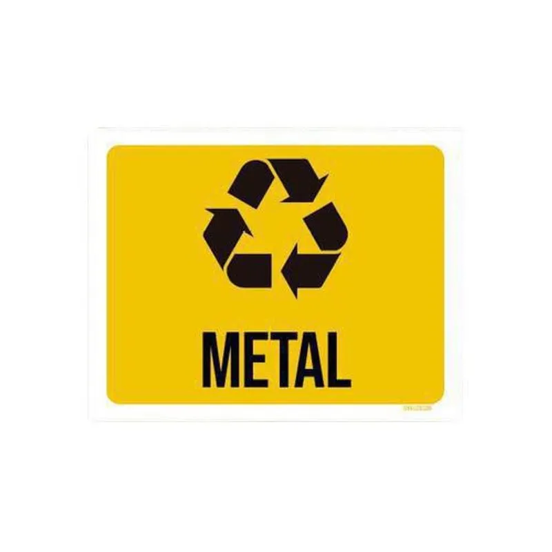 Placa Sinalização Reciclagem Metal 36x46