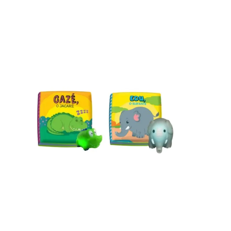 Kit 2 Livros Ta Na Hora Do Banho Jacare E Elefante Bebe Feliz