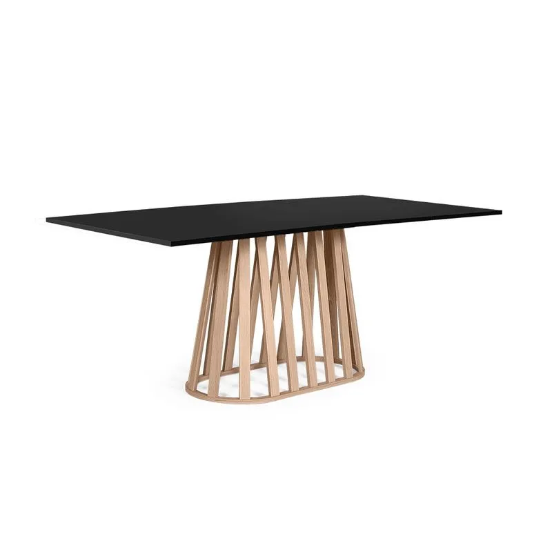 Mesa de Jantar Retangular 8 Lugares 200x90cm Gabi Preto/Jade - Straub Web