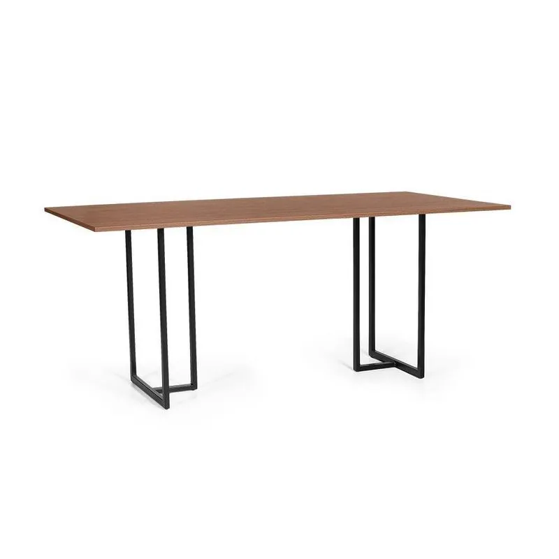 Mesa De Jantar Retangular Industrial 6 Lugares 160x90cm Atos Noronha - Straub Web