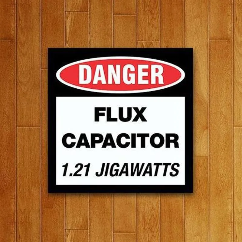 Placa Decorativa Filmes Bttf - Flux Capacitor De Fluxo 36x36