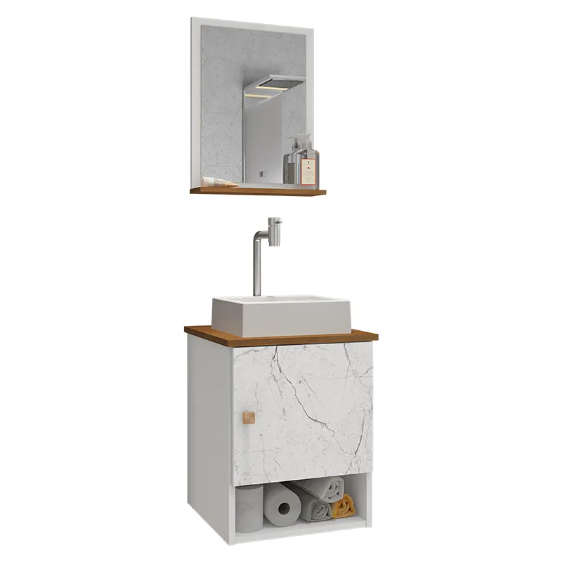 Gabinete Banheiro Lima Cuba Tulipa Bco Torn Valv Click Inox