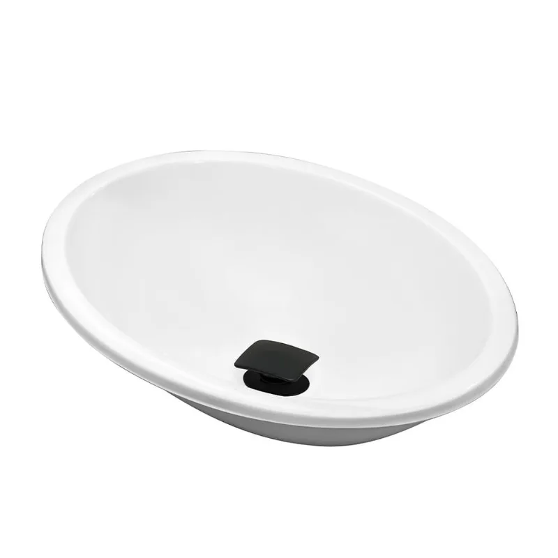 Cuba Pia Banheiro Sophia Com Valvula Click Black Branco