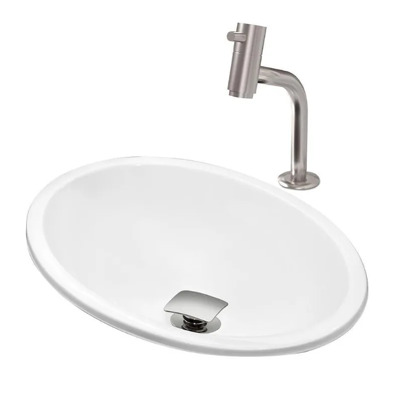 Cuba Pia Sophia Com Torneira Bica Curta Valvula Click Inox Branco