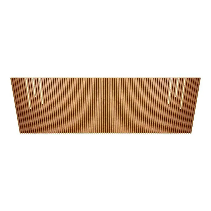 Cabeceira Para Cama King Ripada Quarto Manila Com Led Nature Nature