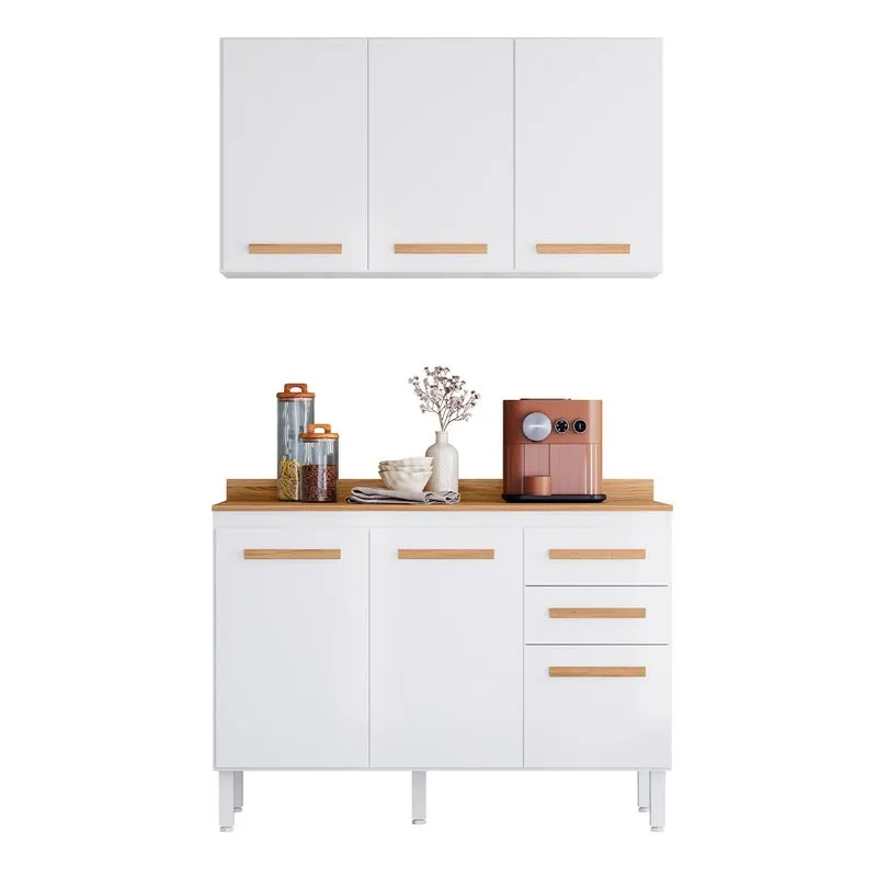 Conjunto De Cozinha Amore Modulado Com 6 Portas 2 Gavetas