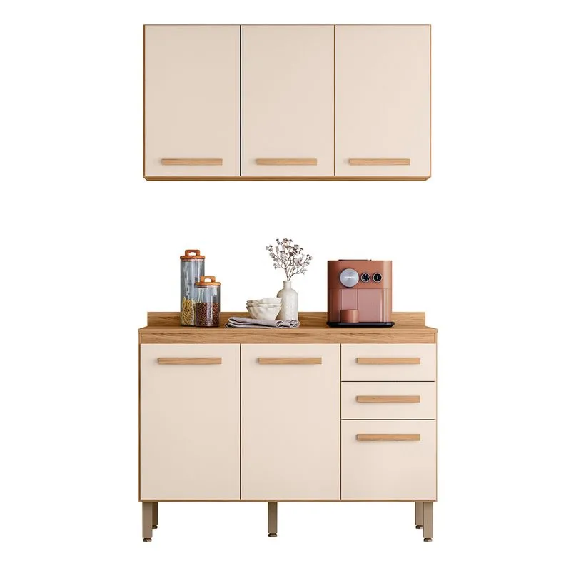 Conjunto De Cozinha Amore Modulado Com 6 Portas 2 Gavetas