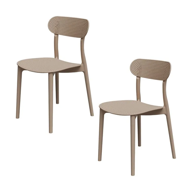 Kit 2 Cadeiras De Jantar Simpla Estilo Telinha Em Plástico