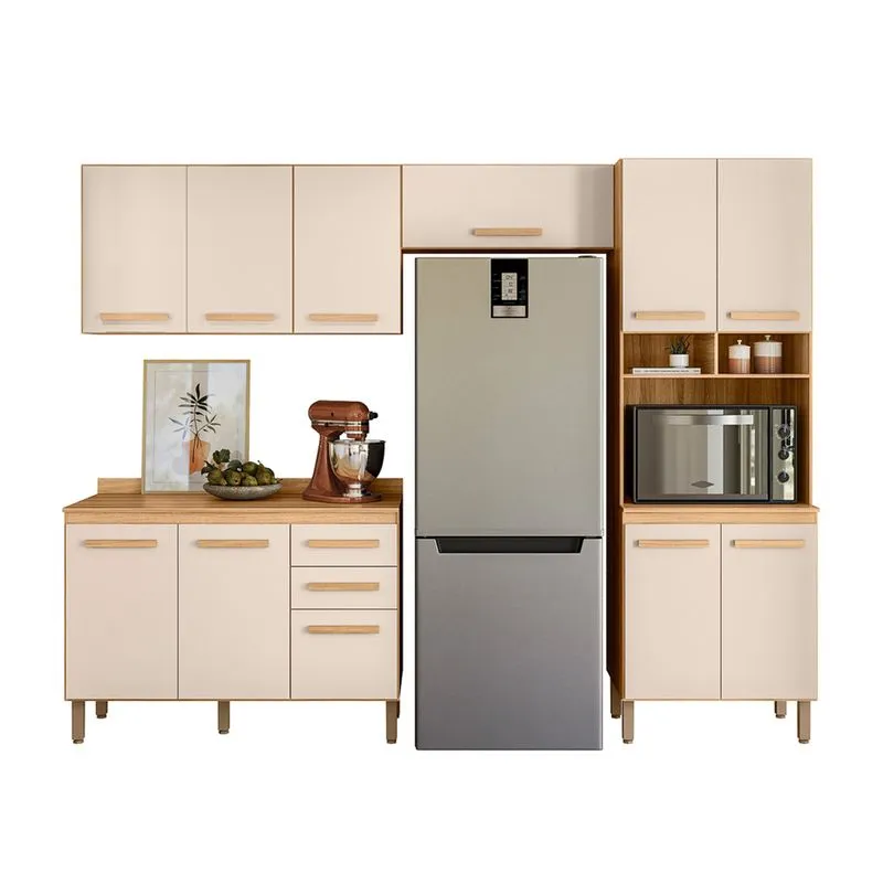 Conjunto De Cozinha Ayla Modulado Com 11 Portas E 2 Gavetas