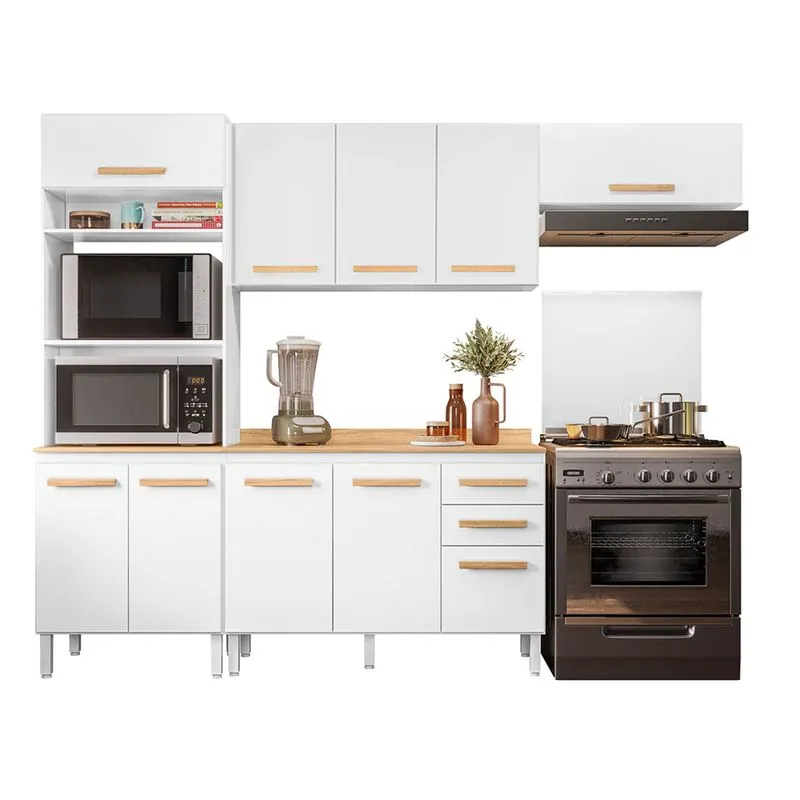 Conjunto De Cozinha Nina Modulado Com 10 Portas E 2 Gavetas