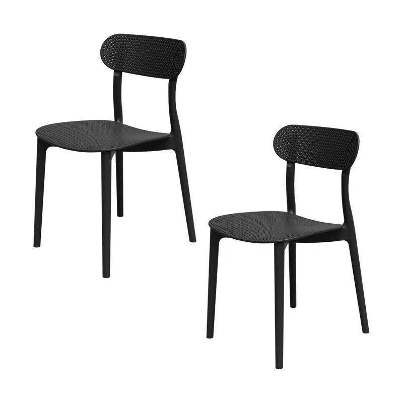 Kit 2 Cadeiras De Jantar Simpla Estilo Telinha Em Plástico