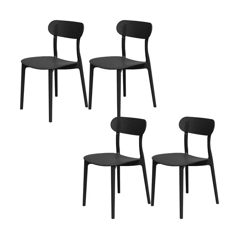 Kit 4 Cadeiras De Jantar Simpla Estilo Telinha Em Plástico