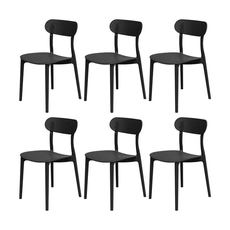 Kit 6 Cadeiras De Jantar Simpla Estilo Telinha Em Plástico