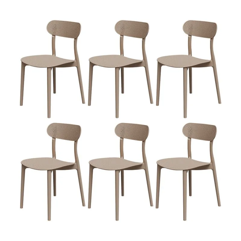 Kit 6 Cadeiras De Jantar Simpla Estilo Telinha Em Plástico