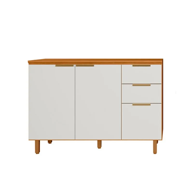 Balcão De Cozinha Bari Com Tampo 120 Cm 3 Portas E 2 Gavetas