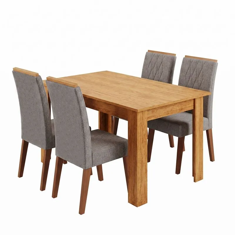 Kit Mesa De Jantar Palace Mel Com 4 Cadeiras Cristal