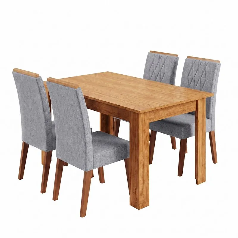 Kit Mesa De Jantar Palace Mel Com 4 Cadeiras Cristal