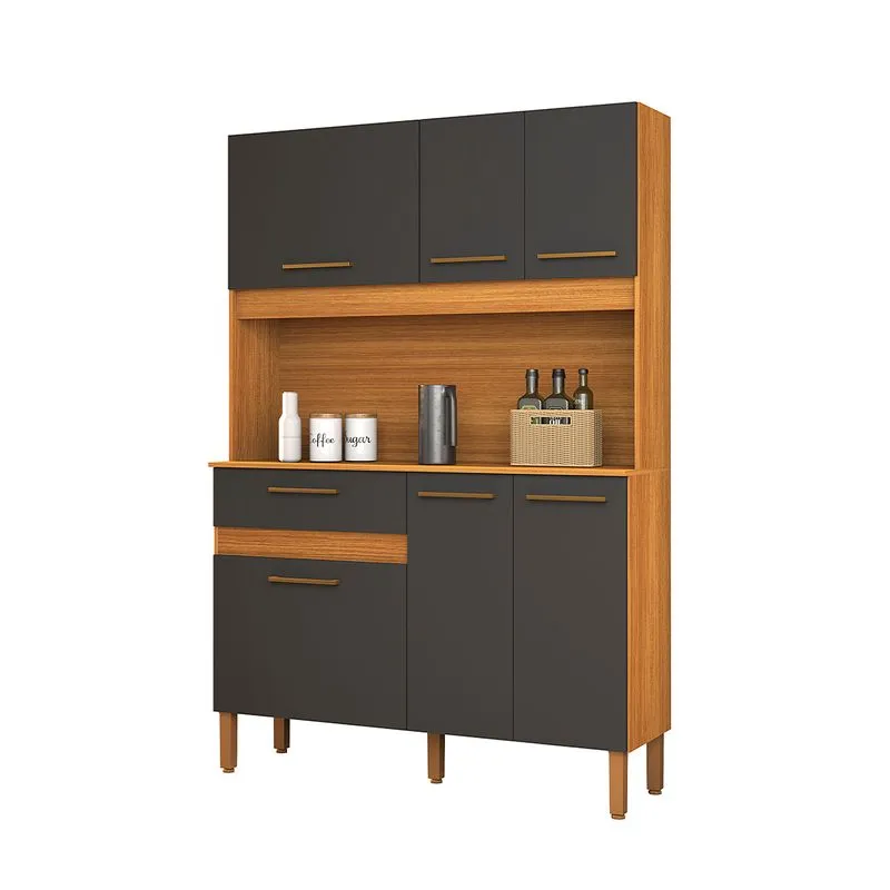 Armário De Cozinha Life 120cm 6 Portas E 1 Gaveta