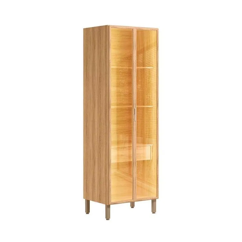 Paneleiro Cristaleira Intenza 2 Portas 3 Prateleiras MDP 70cm Com LED