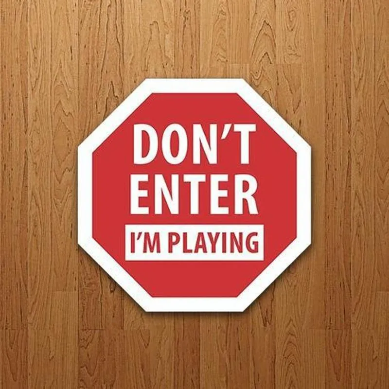 Placa Decorativa Gamer - Don't Enter I'm Playing 36x36