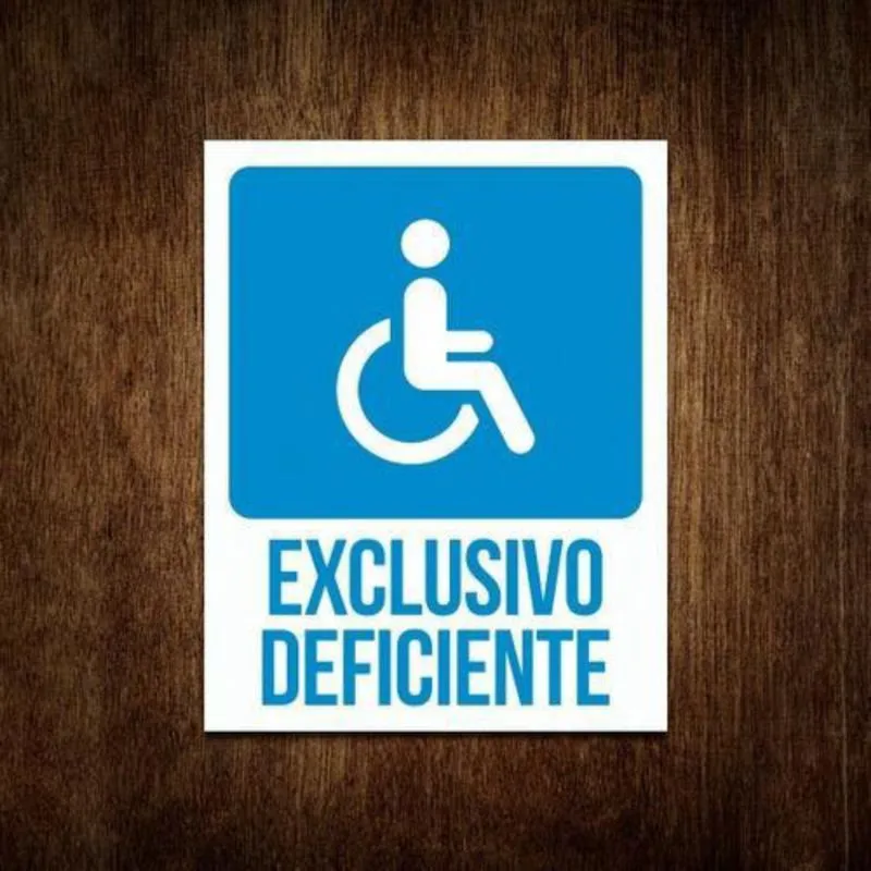 Placa Exclusivo Deficiente - Placa De Acessibilidade (36X46)