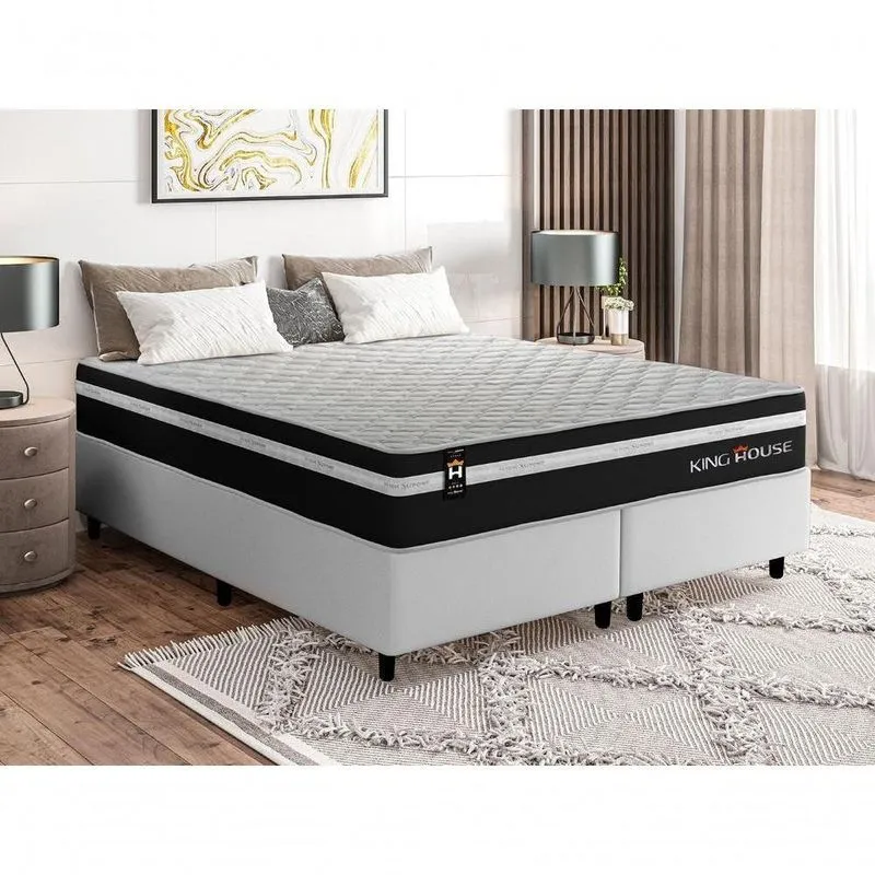 Cama Box Durham Molas Ensacadas Queen 158x198 King House