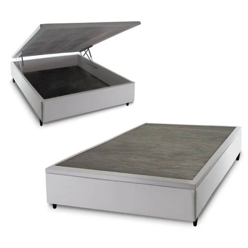 Base Box Baú Branco Casal 138x188x45 - King House - king
