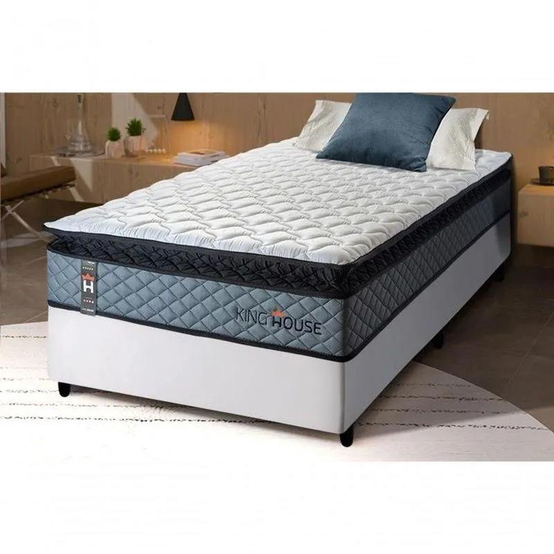 Cama Box Espuma Chicago Solteirão 96x203 Branco King House