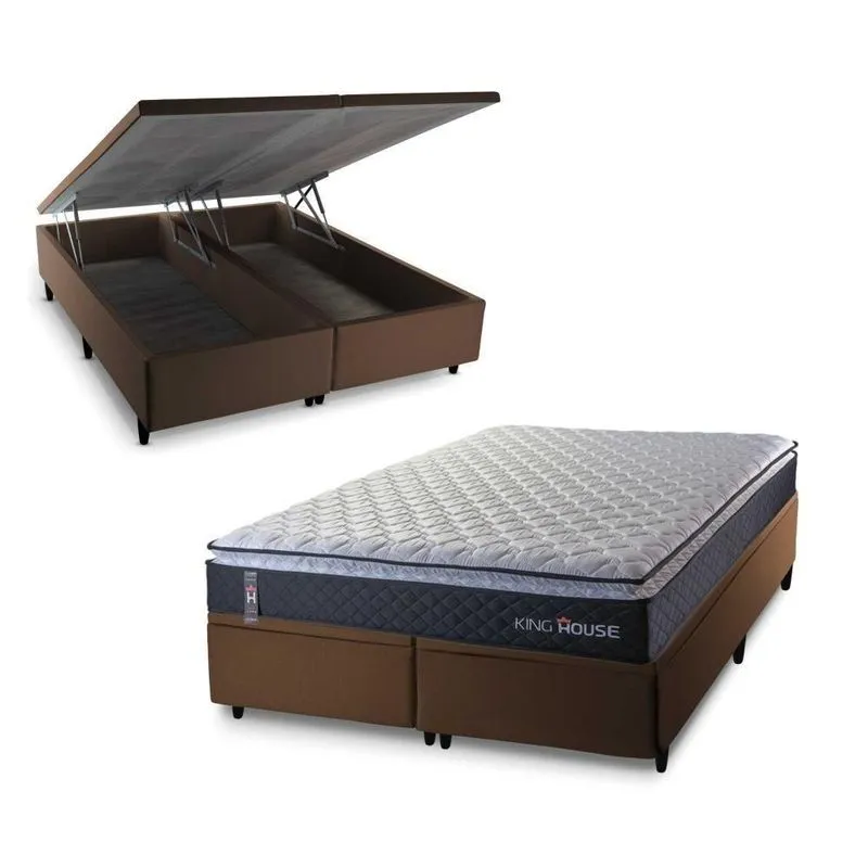 Cama Box Baú Dakota Espuma D33 Queen 158x198 King House