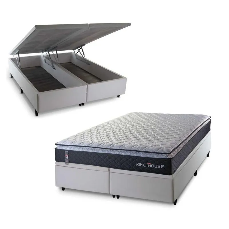 Cama Box Baú Dakota Espuma D33 Queen 158x198 King House