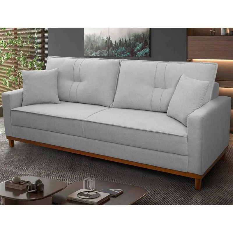 Sofá Living Malibu 1,50m Cinza Bouclê - King House