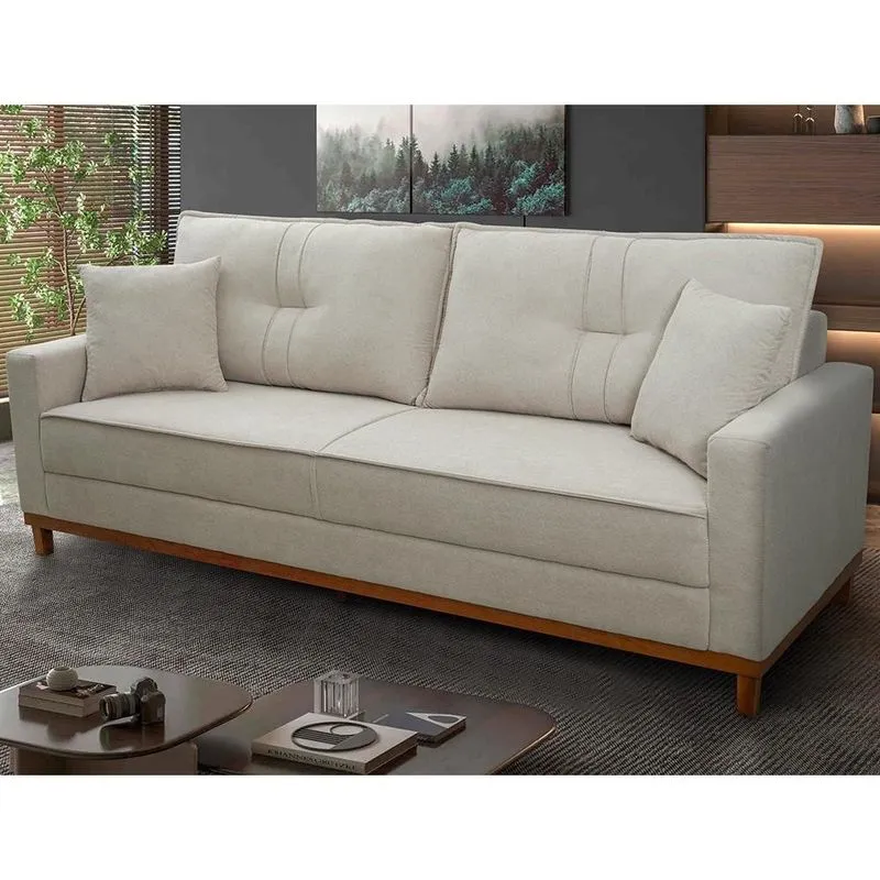 Sofá Living Malibu 1,50m Bege Bouclê - King House