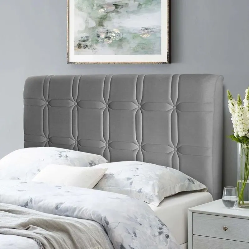 Cabeceira Polo Cama Box Casal 140cm Suede Velut Cinza - King House