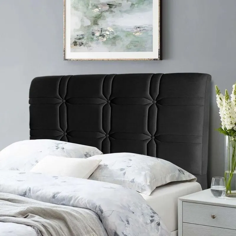 Cabeceira Polo Cama Box Solteiro 98cm Suede Velut Preto - King House