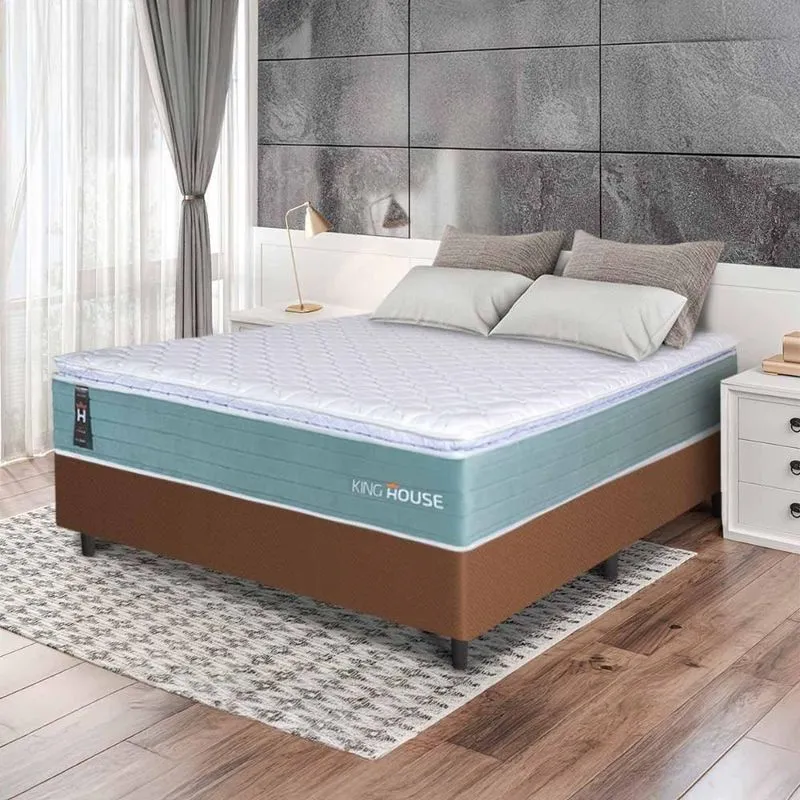 Cama Box Lagos Molas Ensacadas Casal 138x188 King House