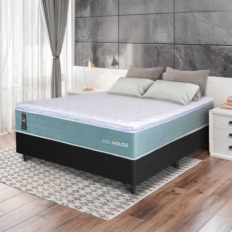 Cama Box Lagos Molas Ensacadas Casal 138x188 King House