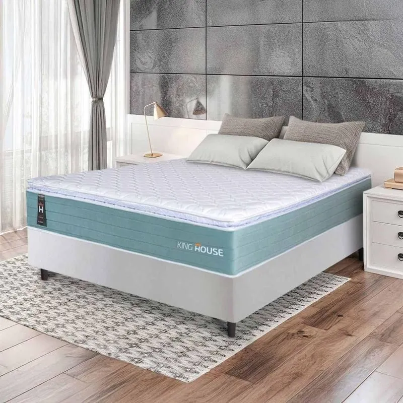 Cama Box Lagos Molas Ensacadas Casal 138x188 King House